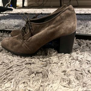 Suede Grey Heels for Work